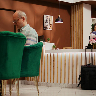Elegant hotel dining area